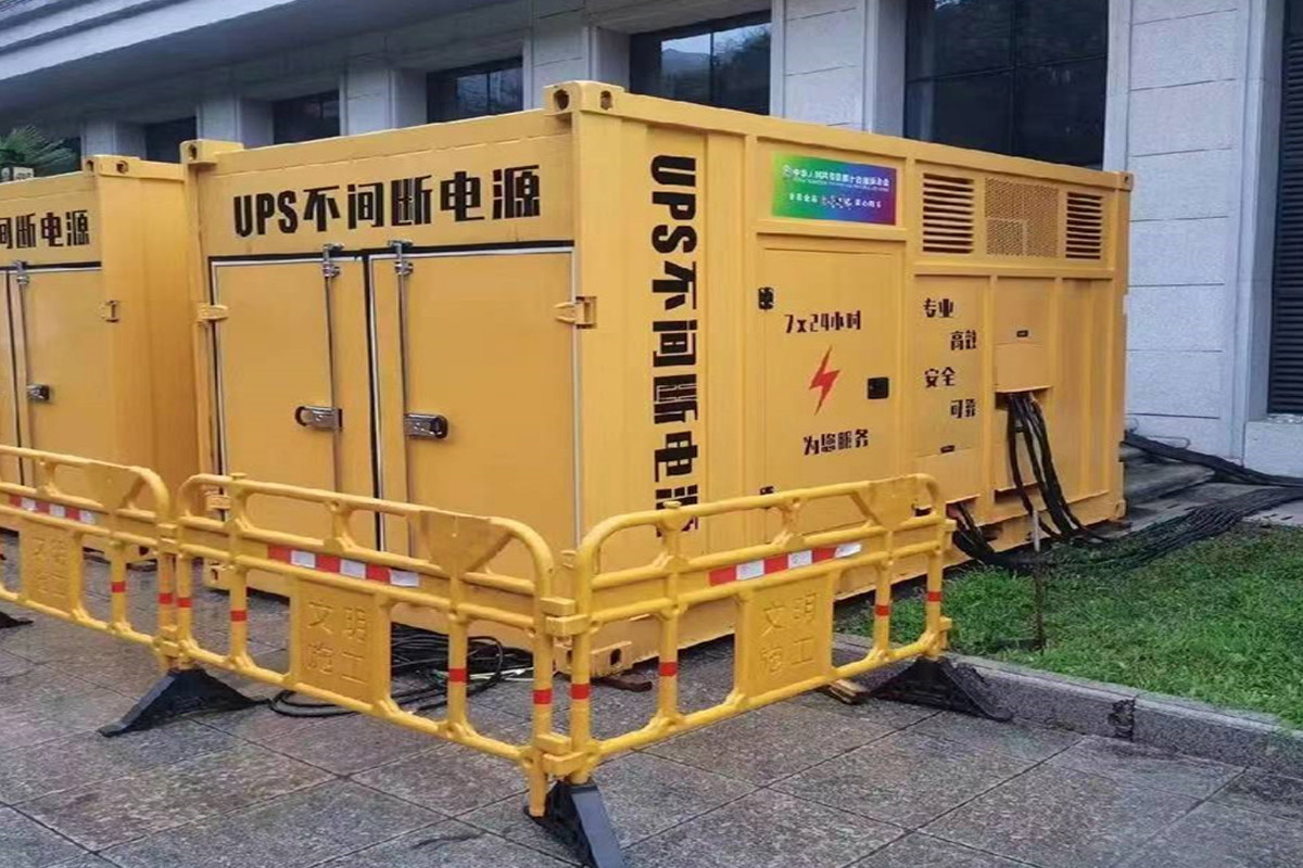 京山发电机租赁施工现场