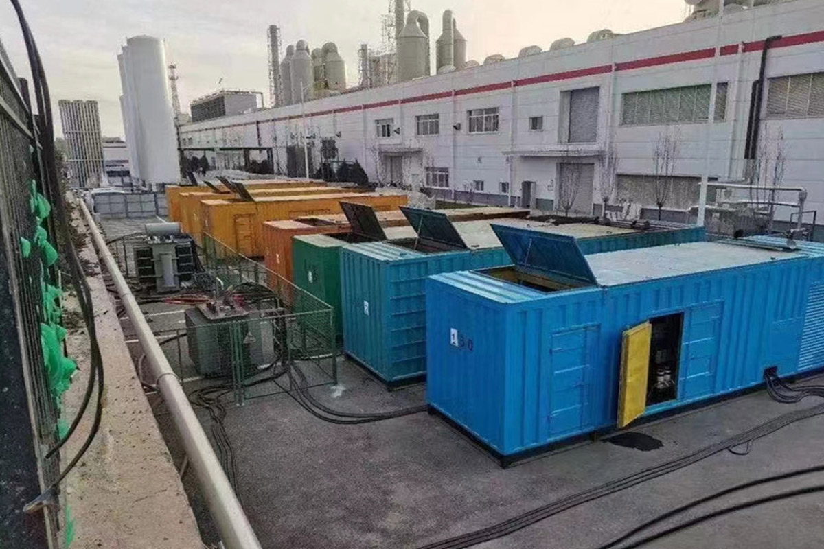 京山发电机租赁施工现场
